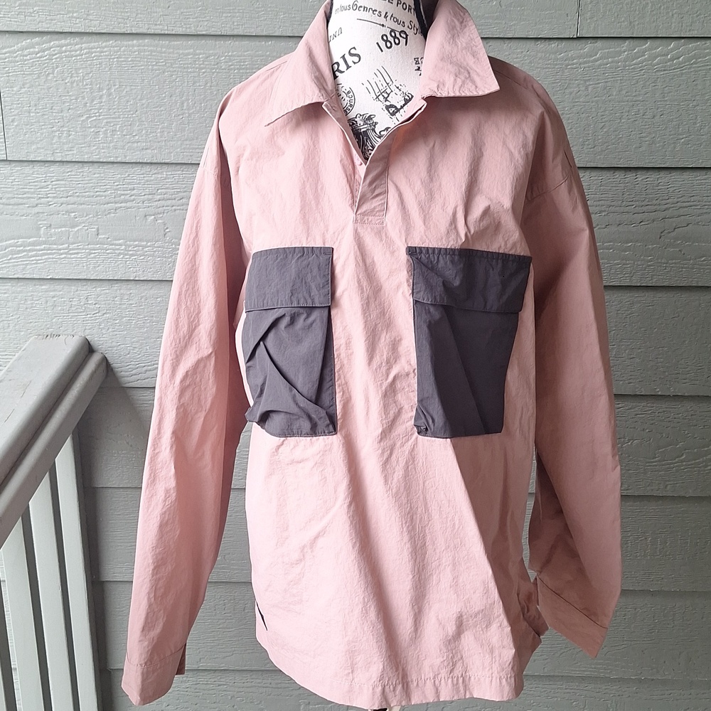 Black Scale Streetwear Windbreaker Water Repellant Shacket Jacket Size M
